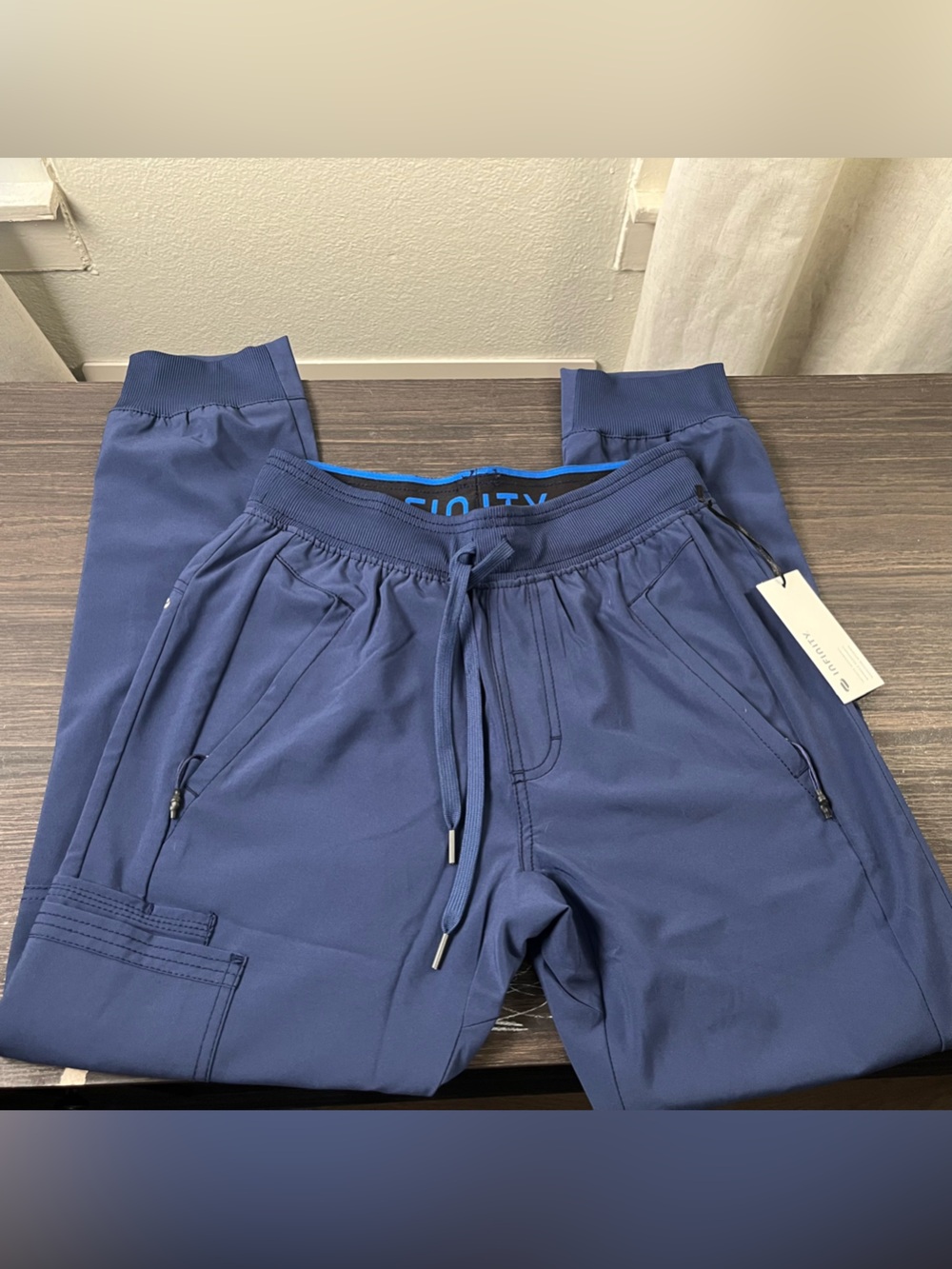 NFINITY Men's Performance Jogger Scub Pants in Navy Blue NWT size small